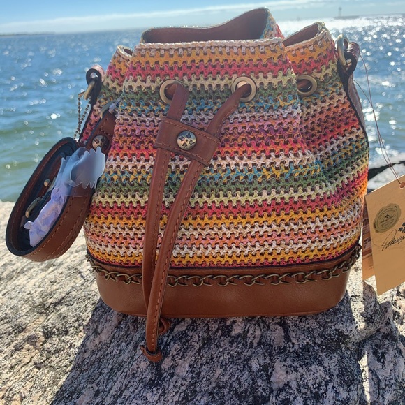 Patricia Nash Civetta Drawstring Spanish zig zag - Picture 8 of 10